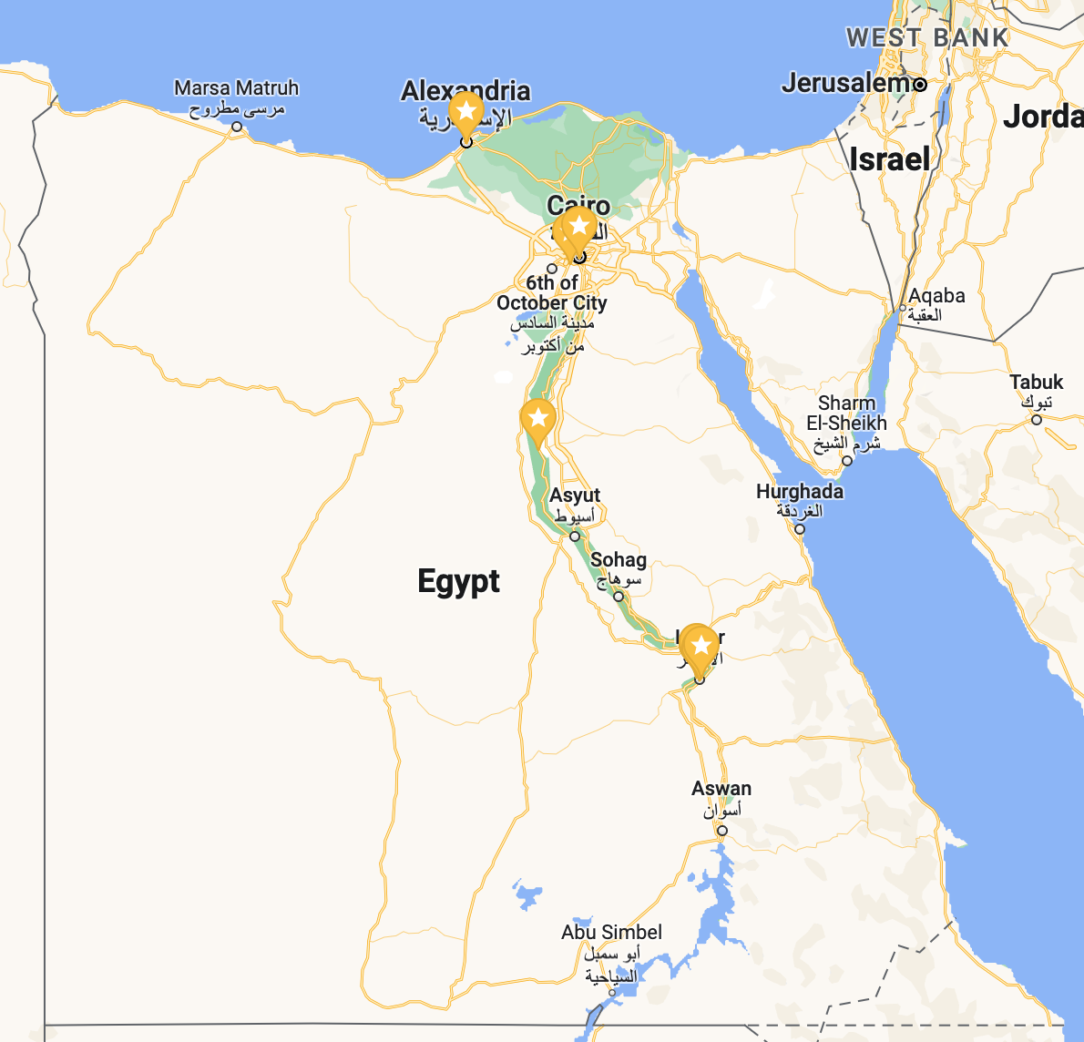 Map of Egypt